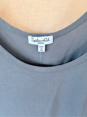 Splendid Light Gray Scoop Neck Tank